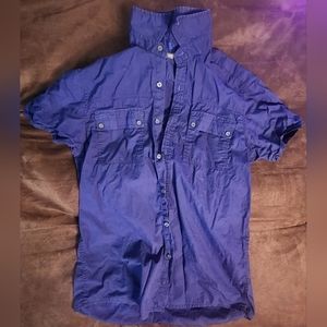 Short sleeves shirt/ men/ blue